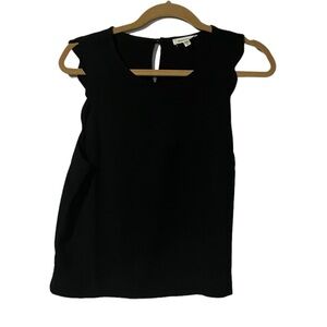 Monteau Los Angeles Mini Black Short Blouse Dress Size Large NWT